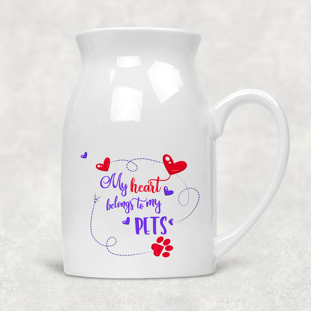 My Heart Belongs To ___ Rustic Vase/Jug