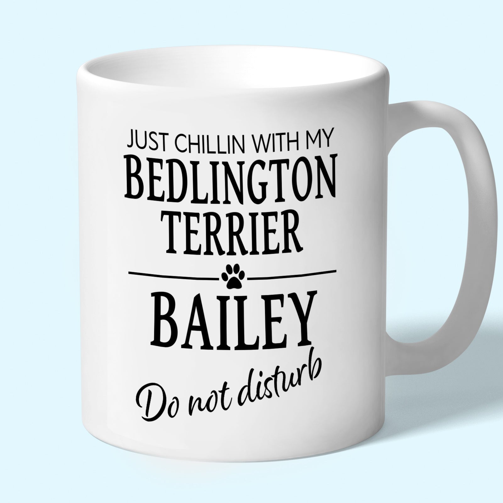 Personalised Bedlington Terrier Mug - Just Chillin With My