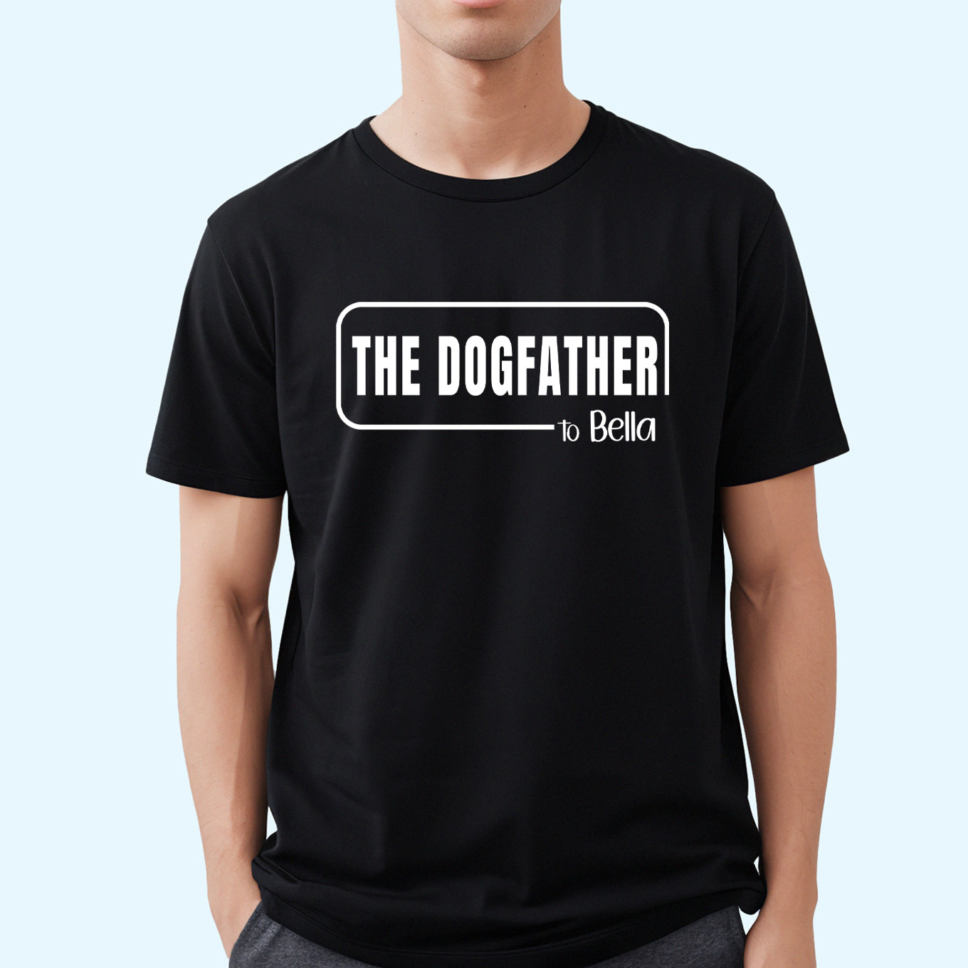 personalised the dogfather t-shirt black