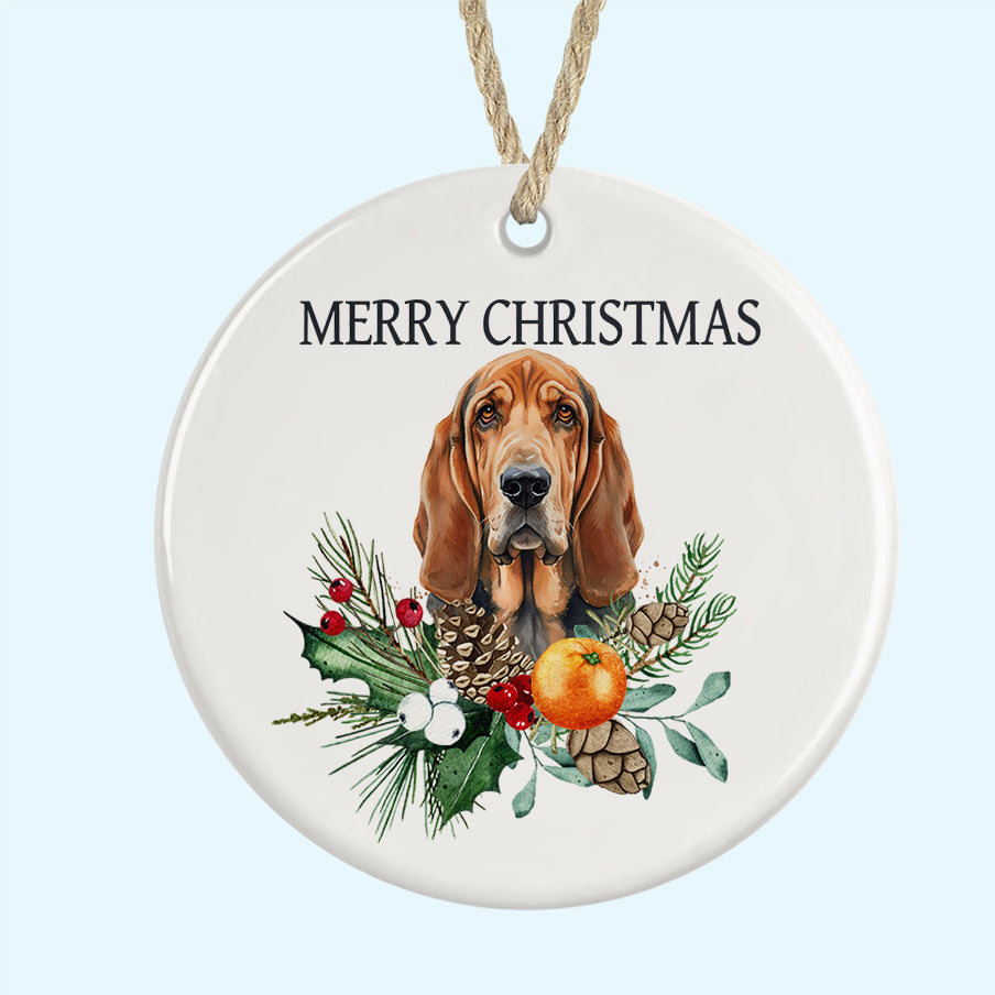 Merry Christmas Ceramic Christmas Tree Ornament