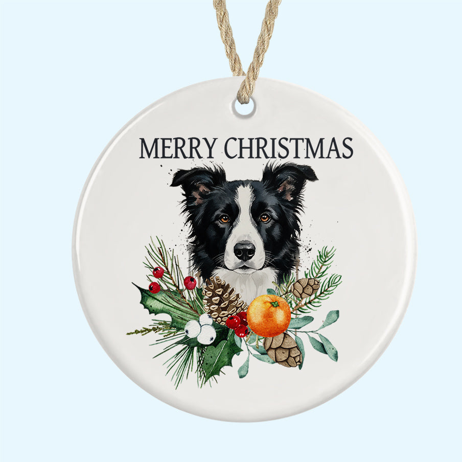 Merry Christmas Ceramic Christmas Tree Ornament