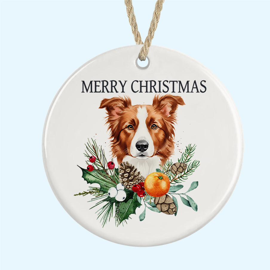 Merry Christmas Ceramic Christmas Tree Ornament