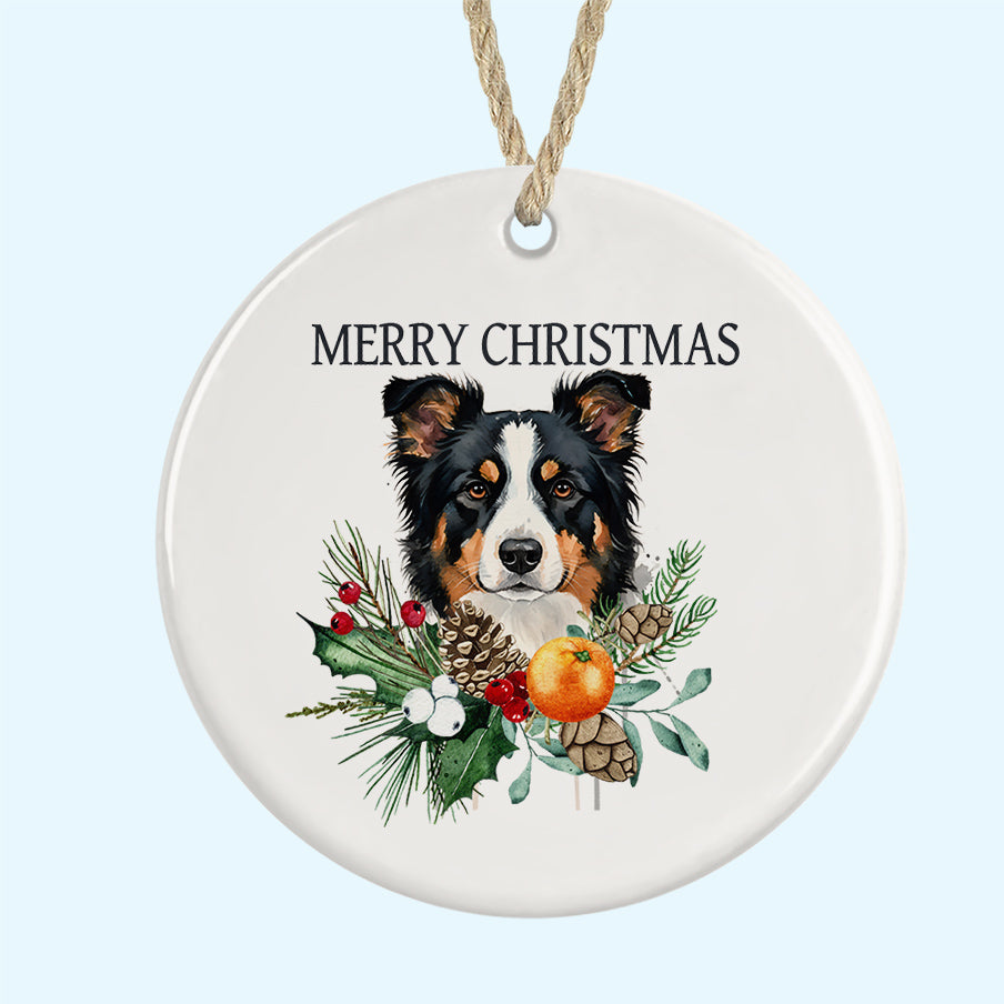 Merry Christmas Ceramic Christmas Tree Ornament