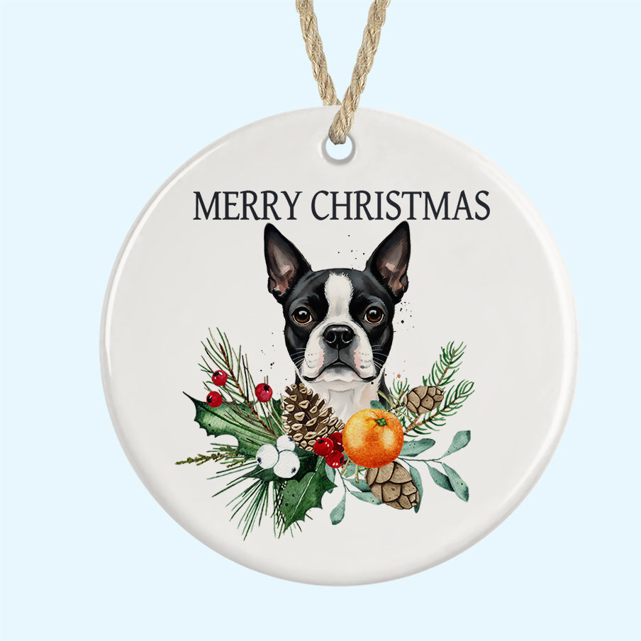 Merry Christmas Ceramic Christmas Tree Ornament