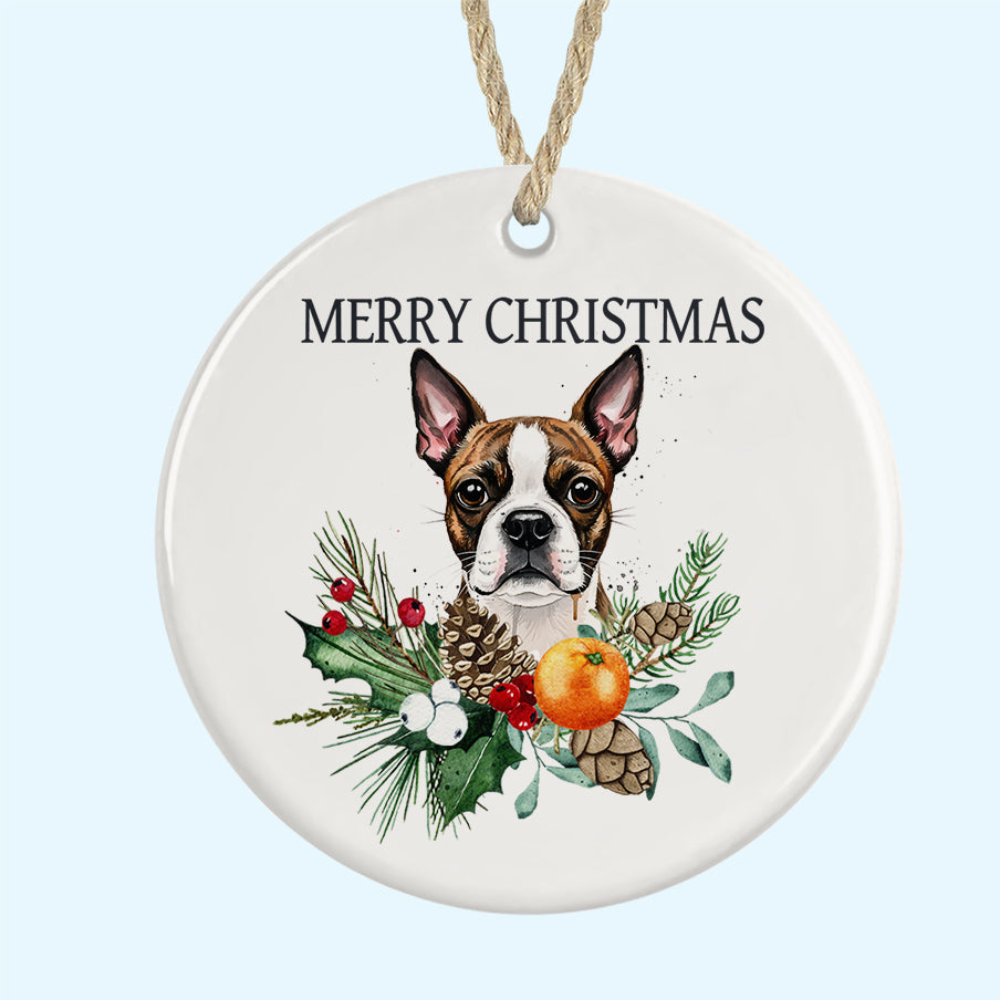 Merry Christmas Ceramic Christmas Tree Ornament