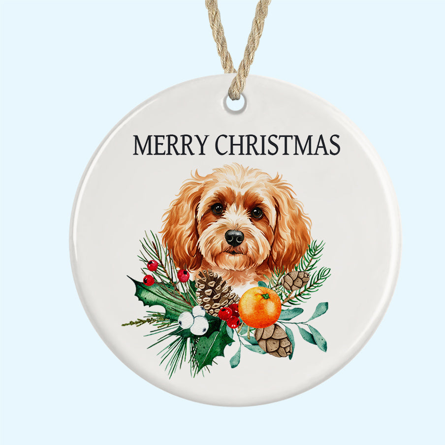 Merry Christmas Ceramic Christmas Tree Ornament