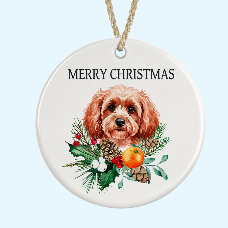 Merry Christmas Ceramic Christmas Tree Ornament
