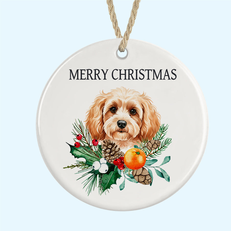 Merry Christmas Ceramic Christmas Tree Ornament