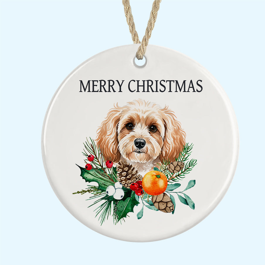Merry Christmas Ceramic Christmas Tree Ornament
