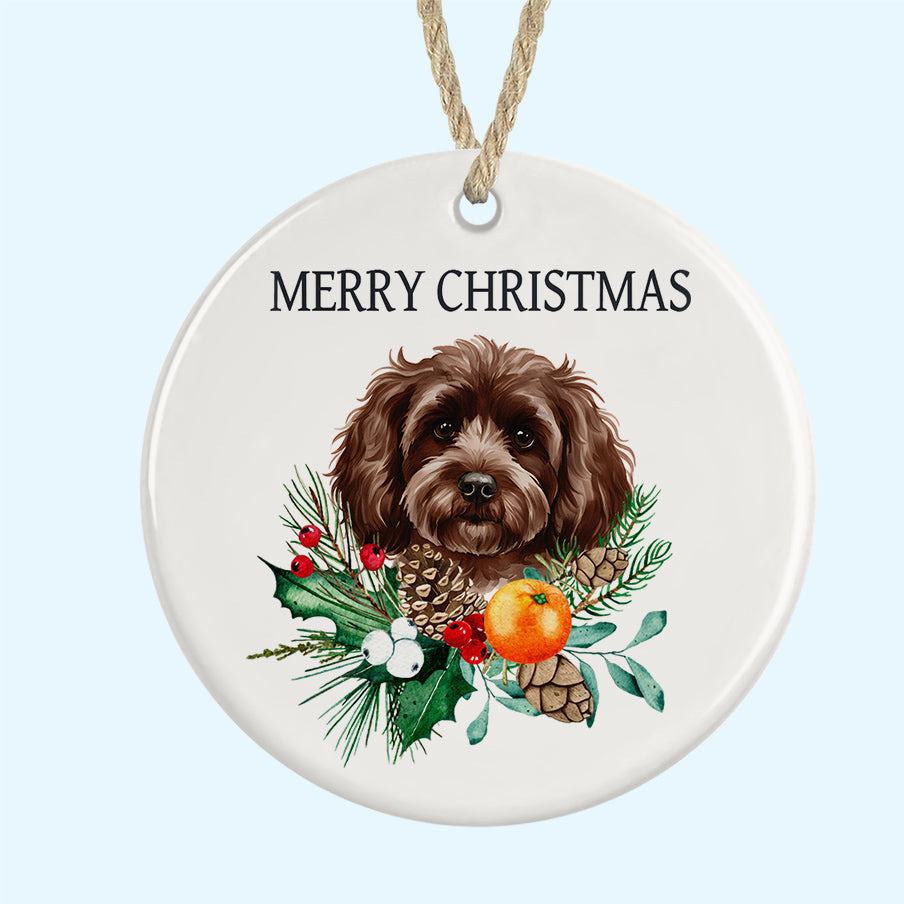 Merry Christmas Ceramic Christmas Tree Ornament