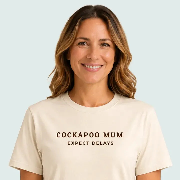 Cockapoo Mum Expect Delays T-shirt Natural