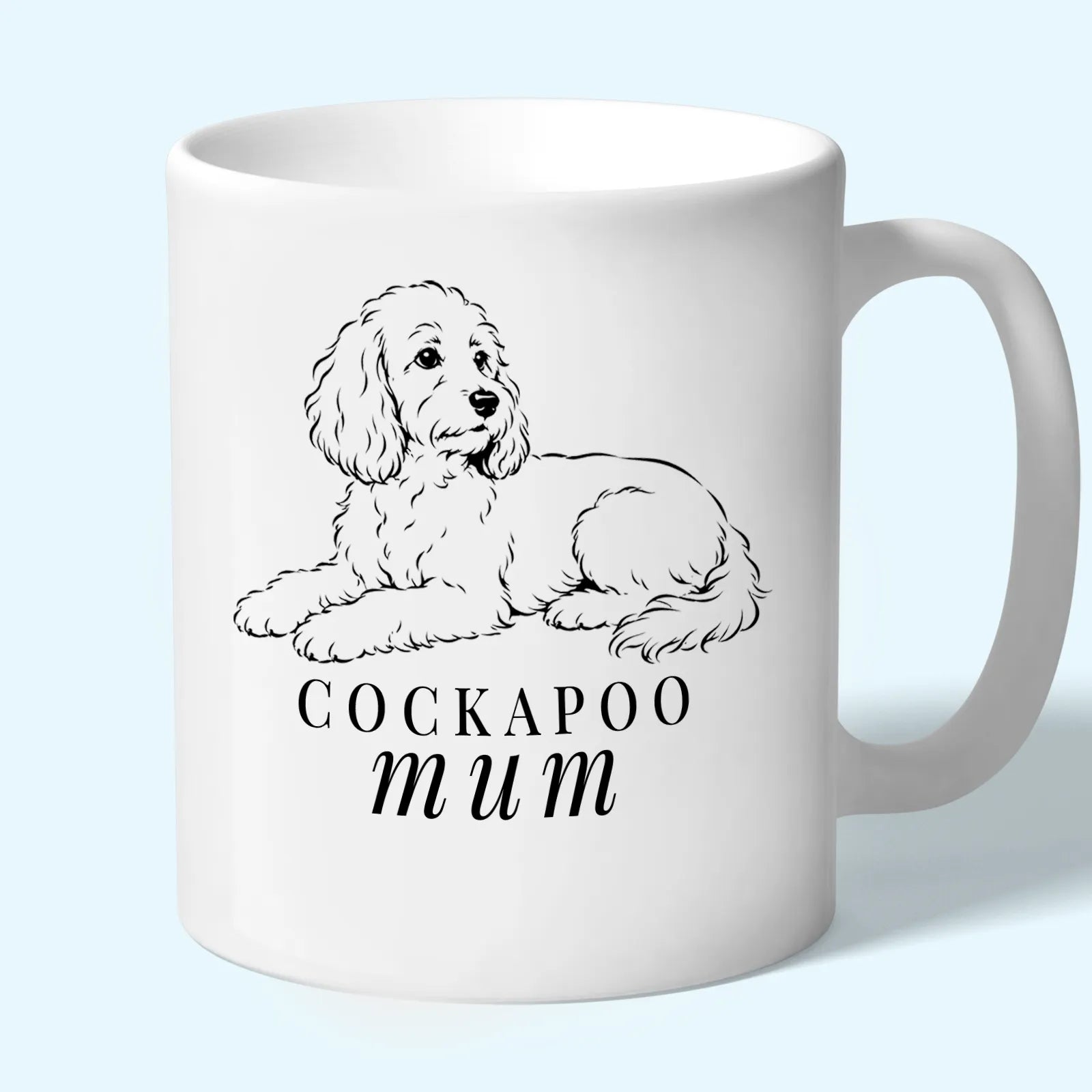 Cockapoo Mum Mug Illustration Laying