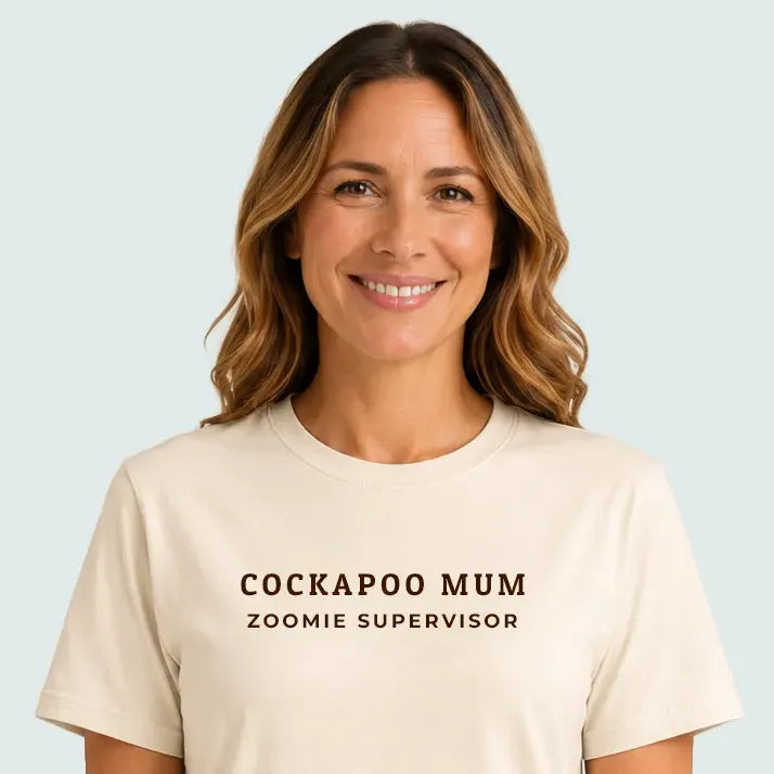 Cockapoo Mum  Zoomie Supervisor T-shirt Natural