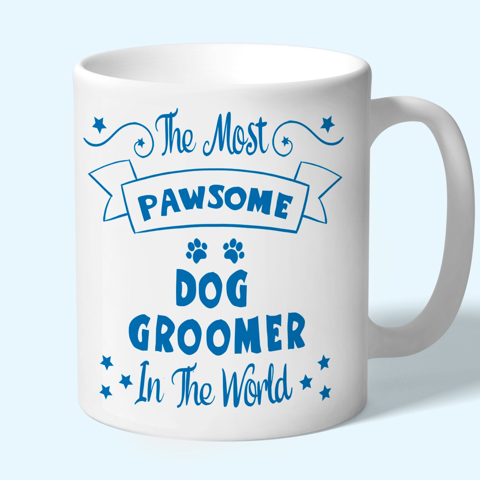 Dog Groomer Mug, Pawsome Gifts Blue