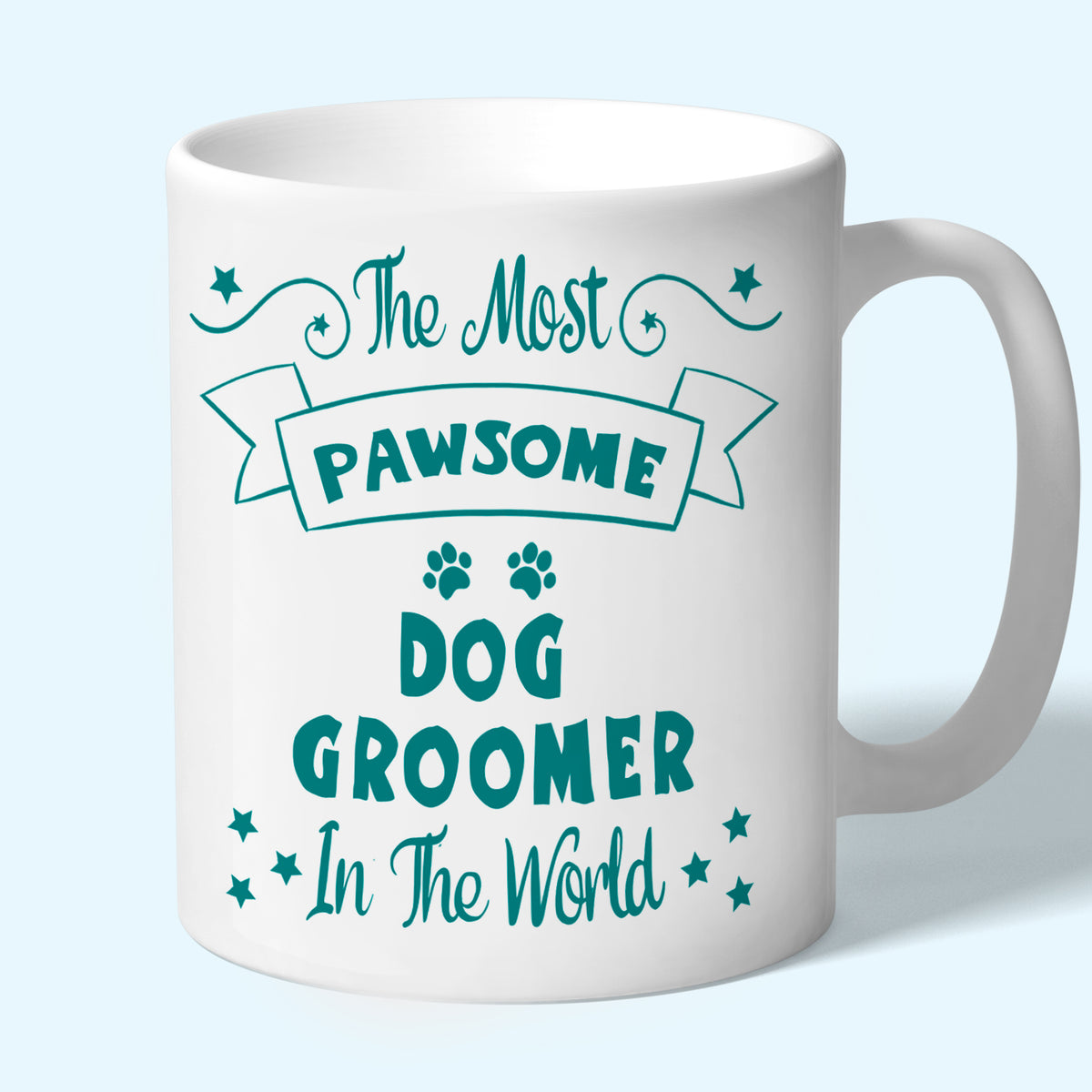 Dog Groomer Mug, Pawsome Gifts Teal