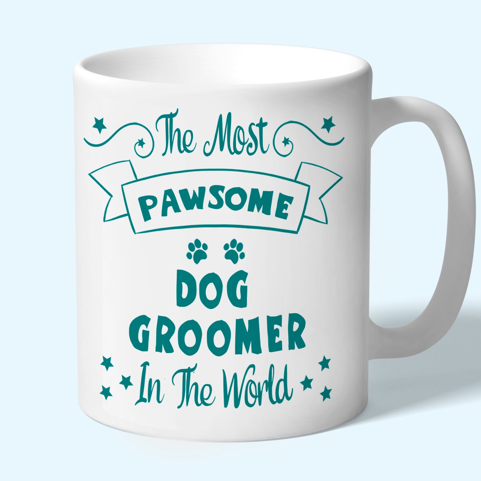 Dog Groomer Mug, Pawsome Gifts Teal