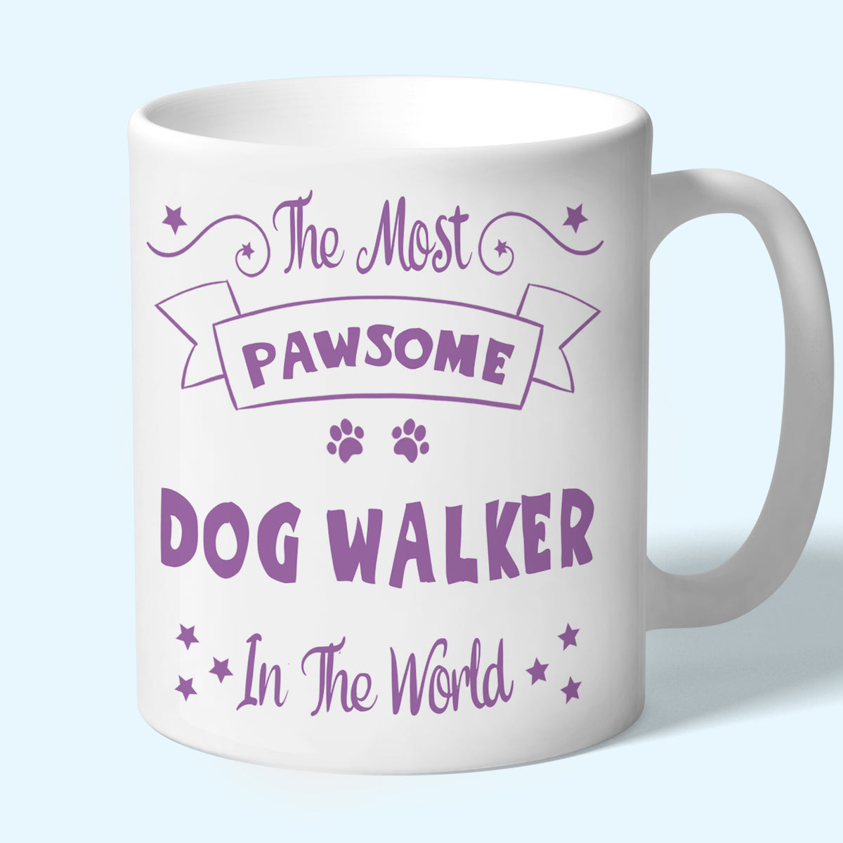 Dog Walker Mug, Pawsome Gifts Lilac