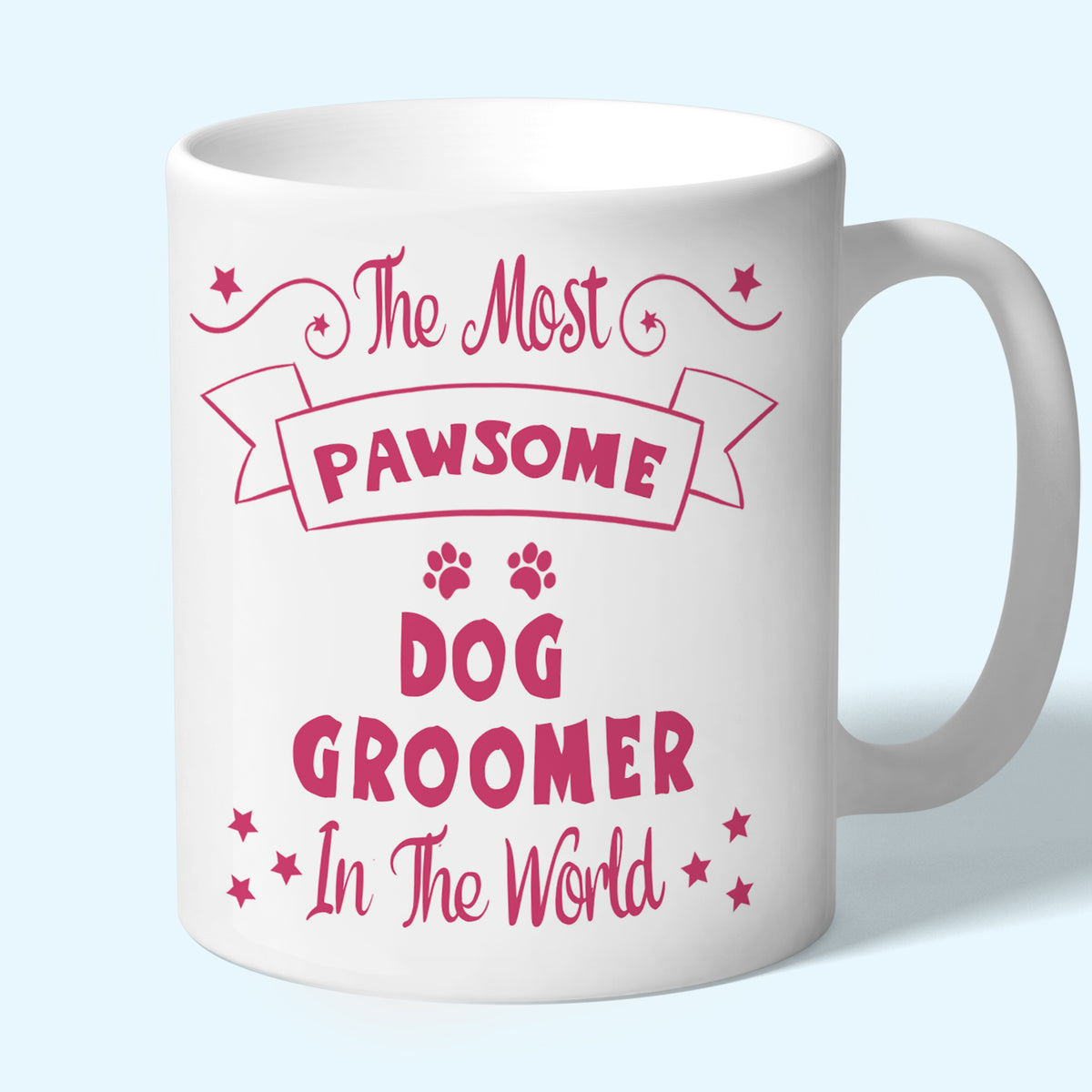 Dog Groomer Mug, Pawsome Gifts Raspberry