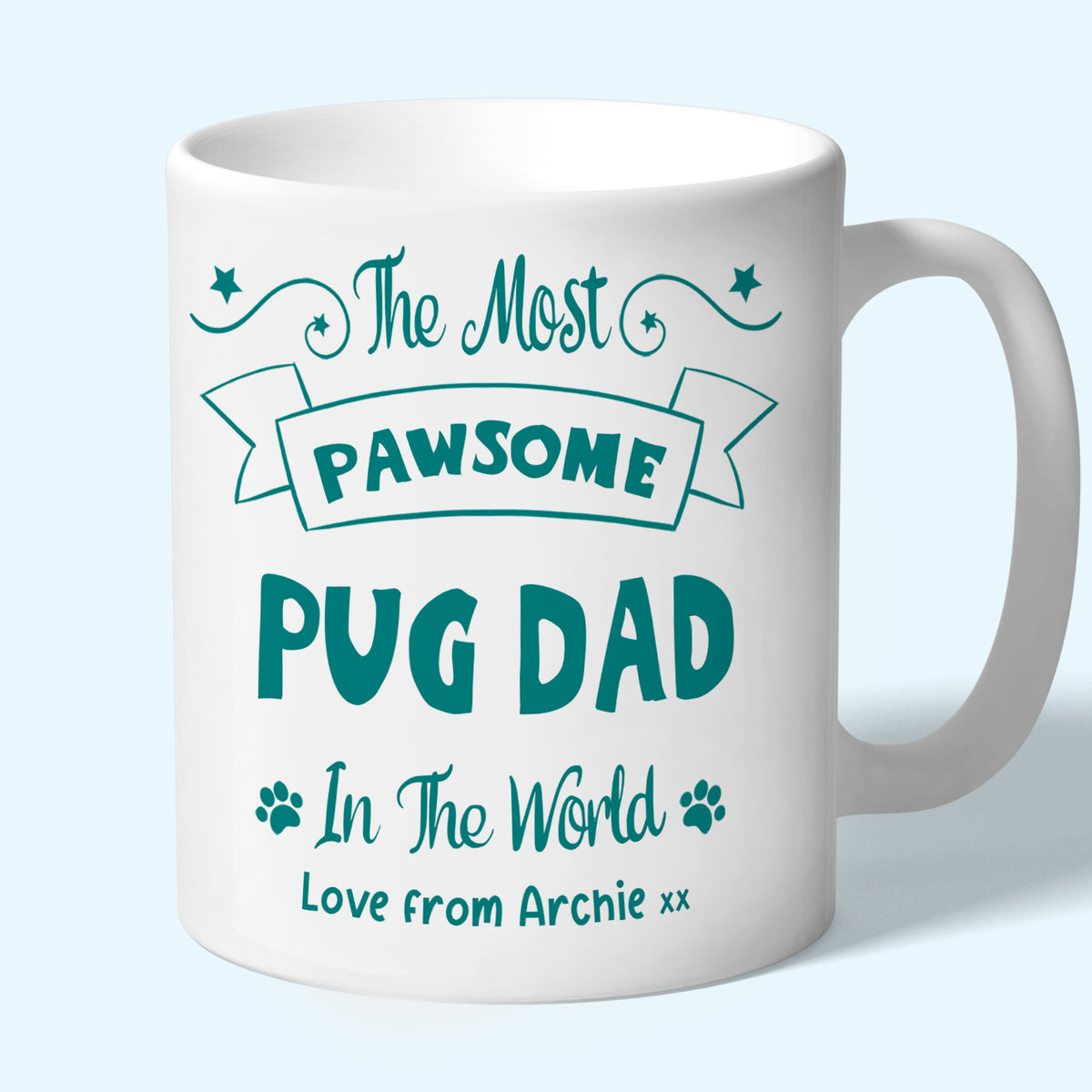 Personalised Pug Dad Mug