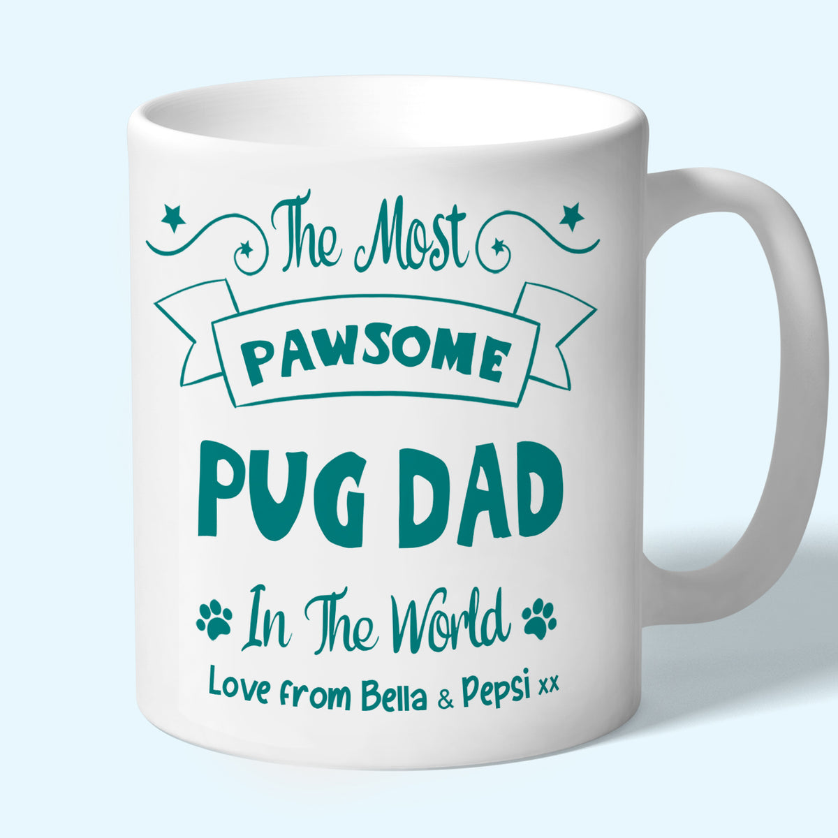 Personalised Pug Dad Mug