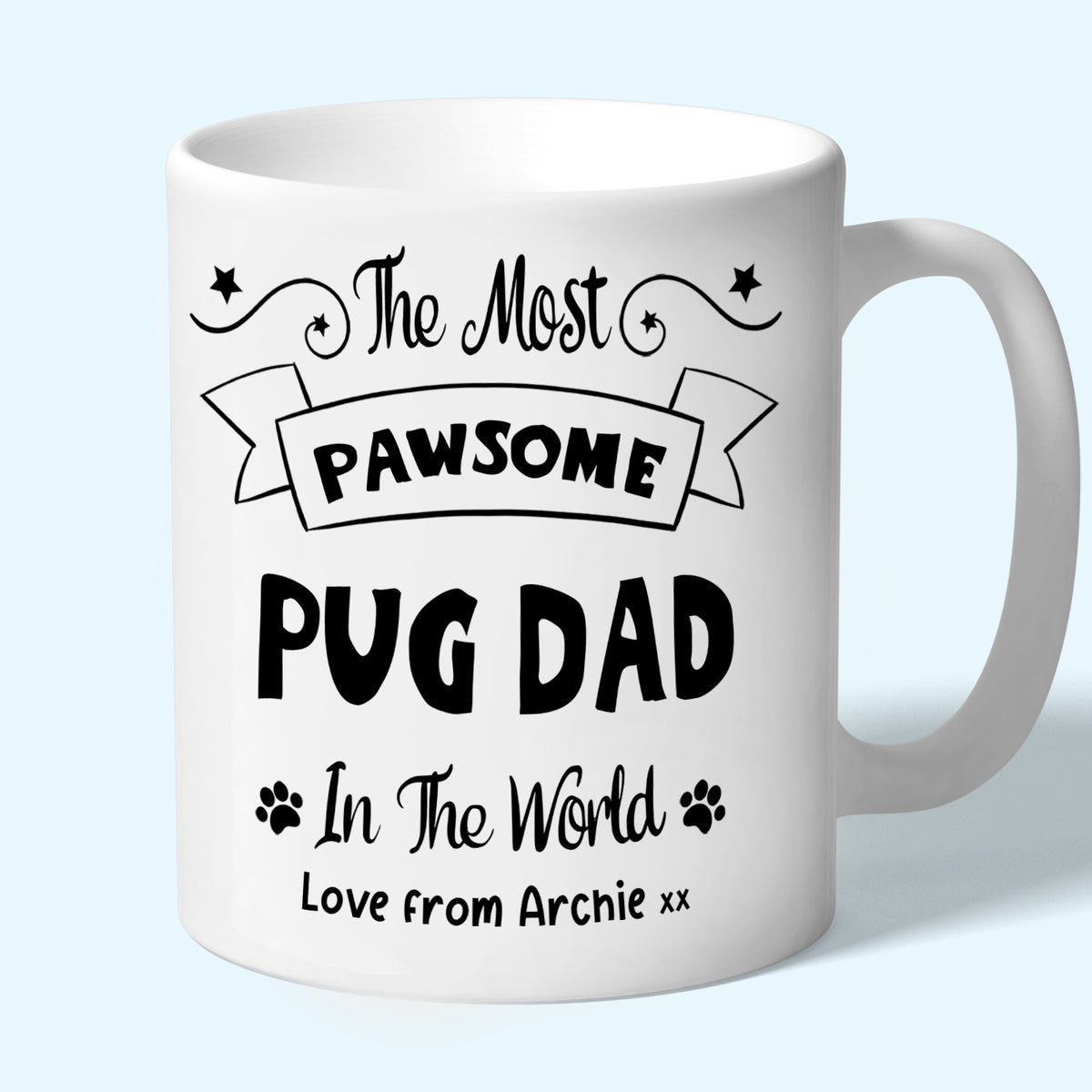 Personalised Pug Dad Mug