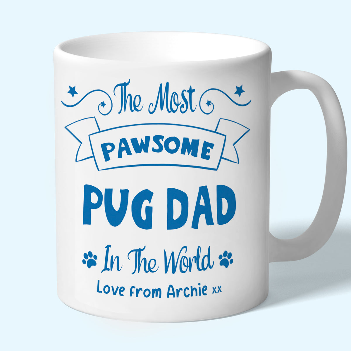 Personalised Pug Dad Mug