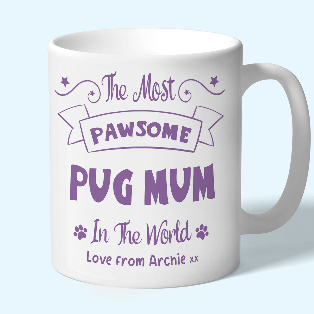 Personalised Pug Mum Mug