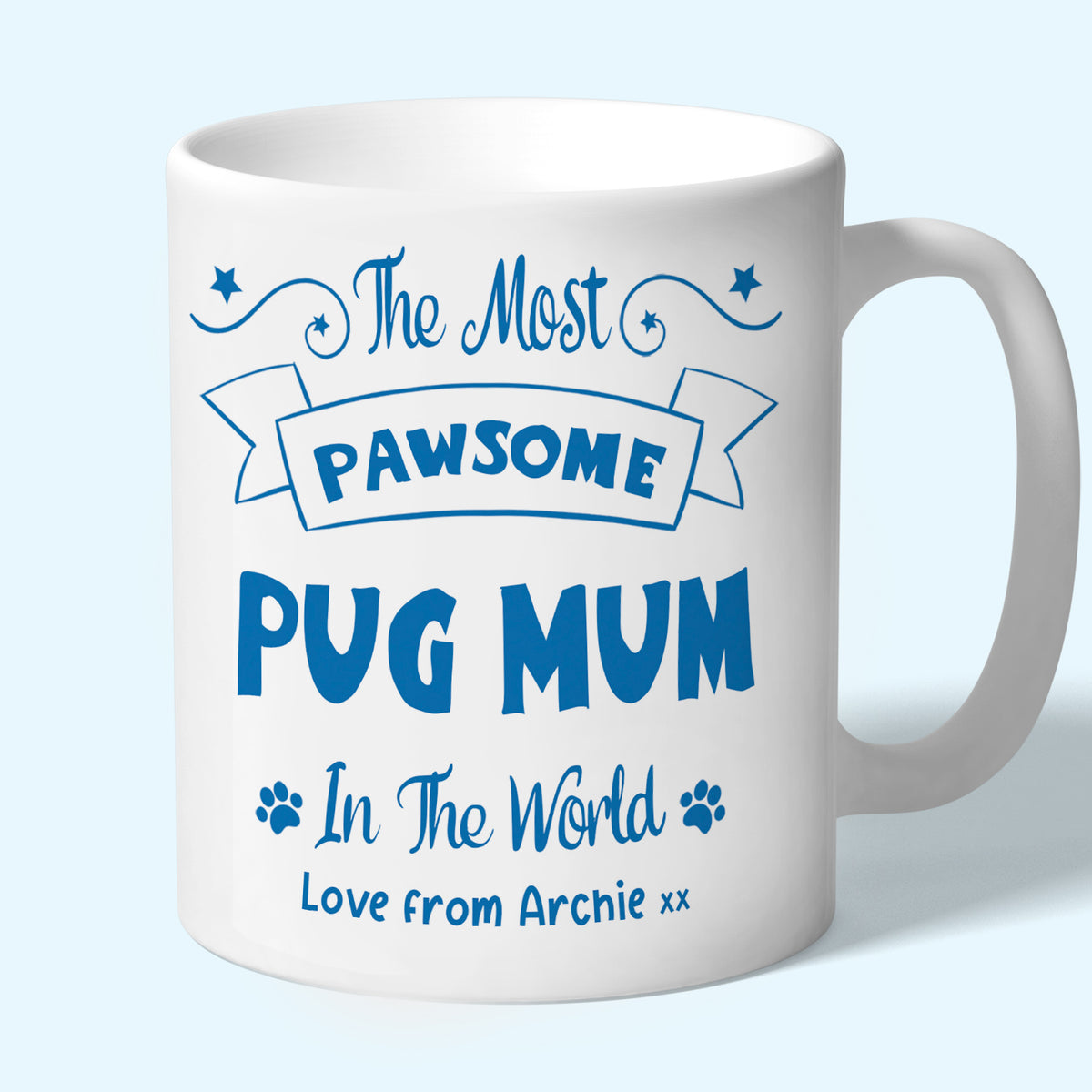 Personalised Pug Mum Mug