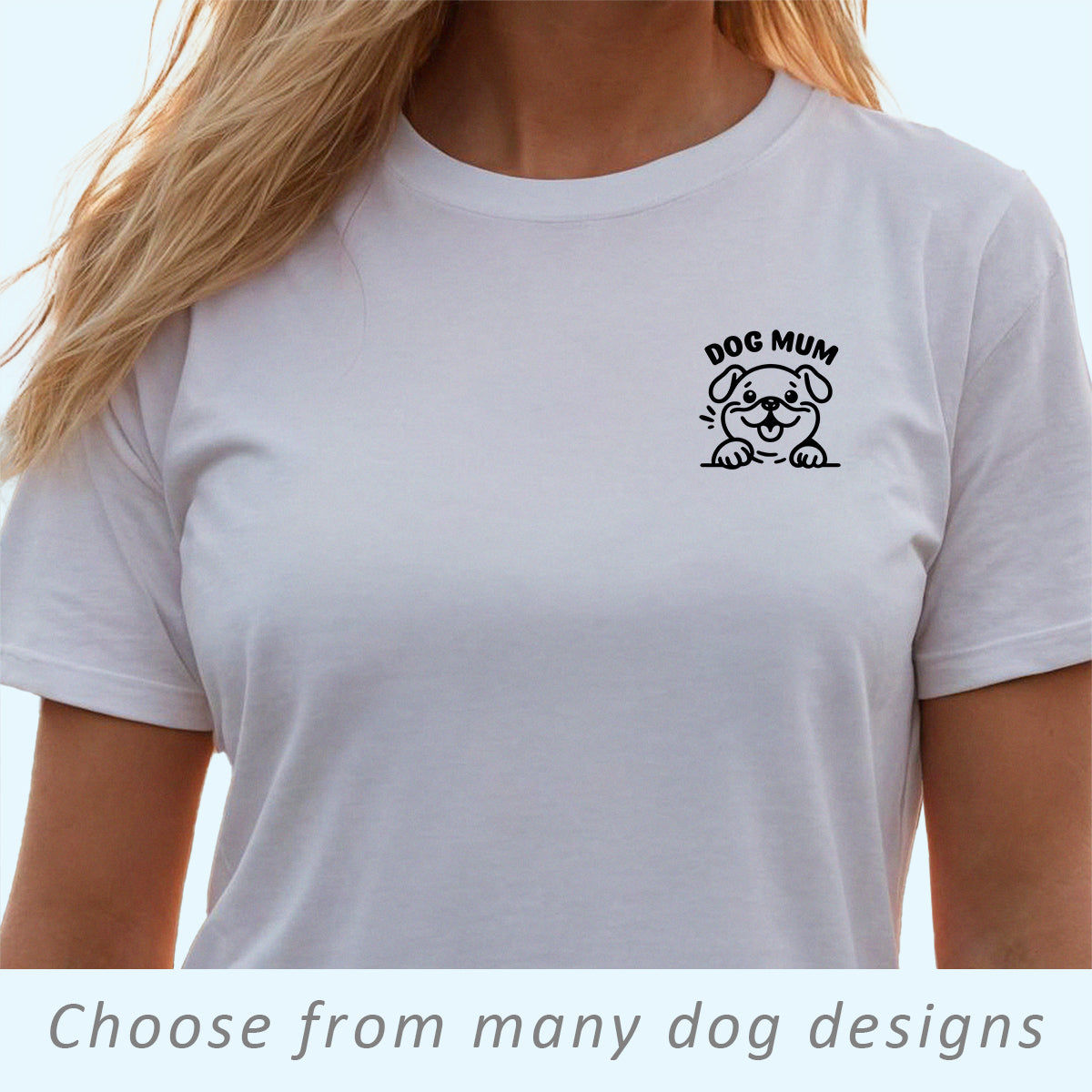 dog mum t-shirt white