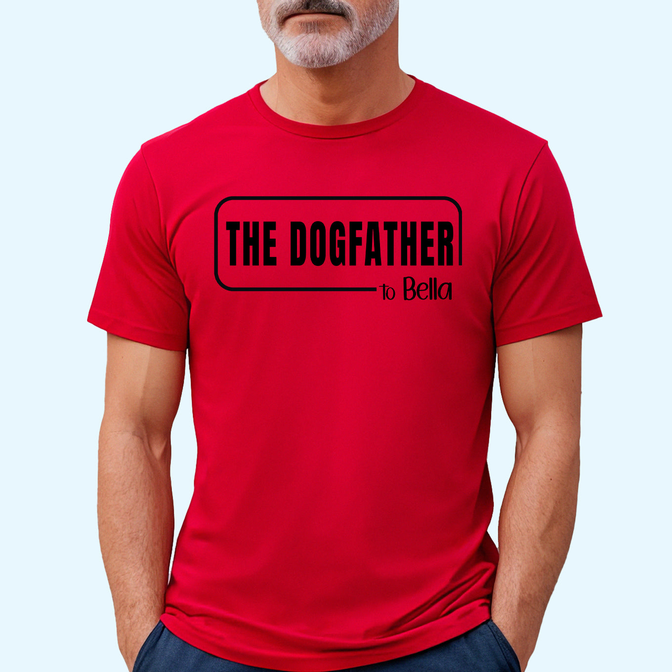 personalised the dogfather t-shirt red