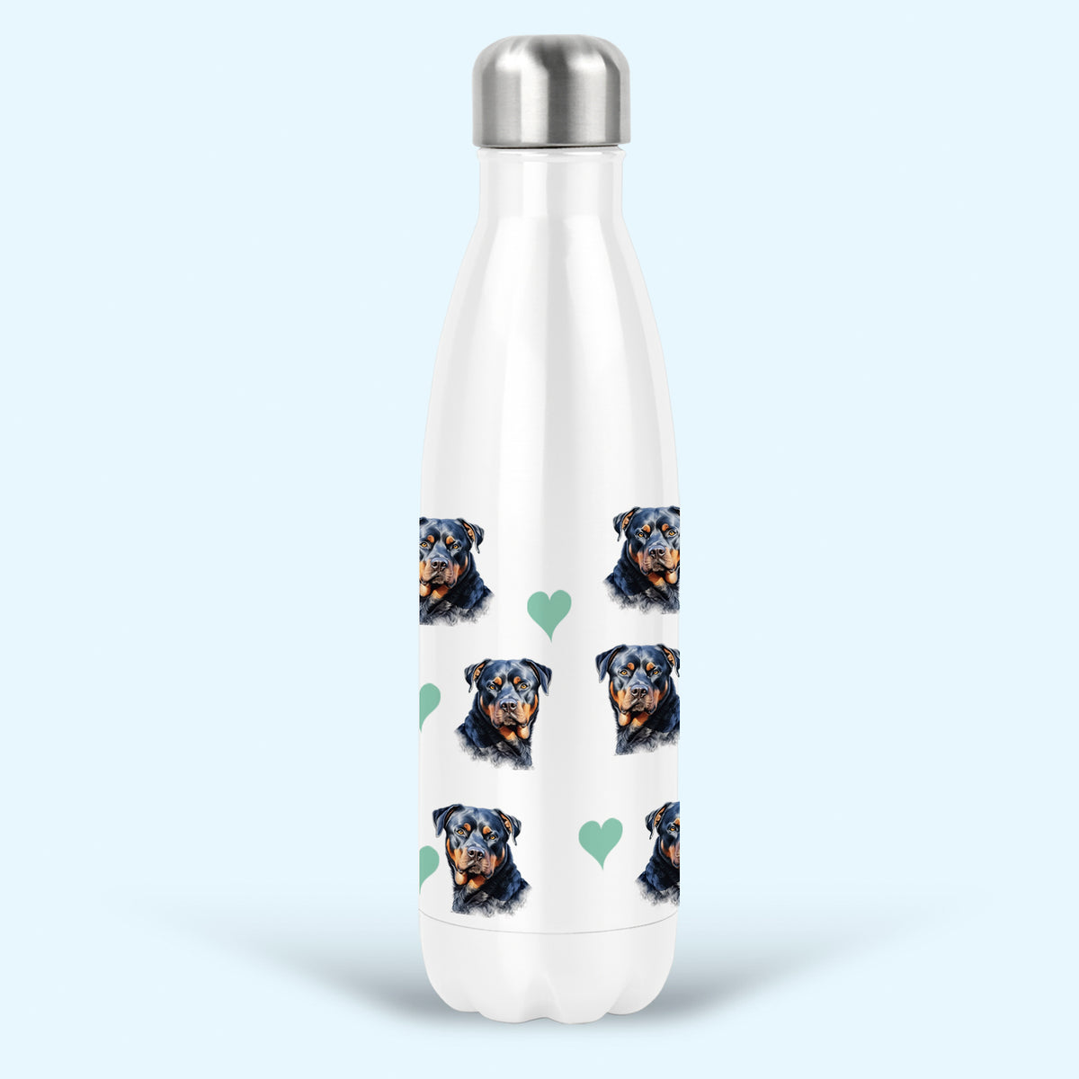 Rottweiler Insulated Water Drink Bottle, Stainless Steel