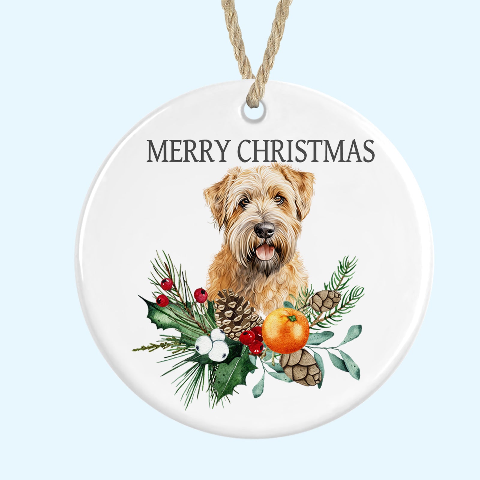 Merry Christmas Ceramic Christmas Tree Ornament