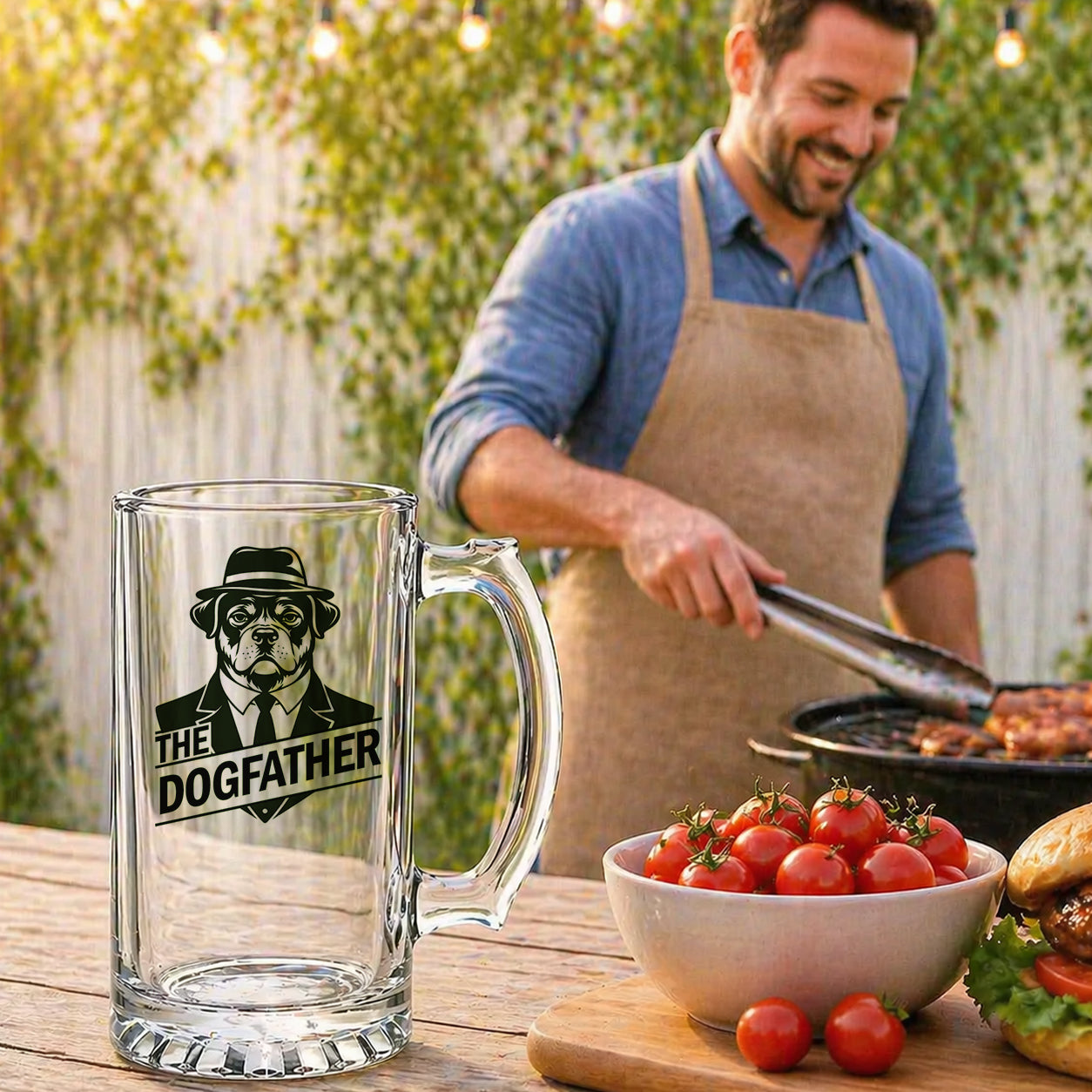 The Dogfather beer glass gift bbq