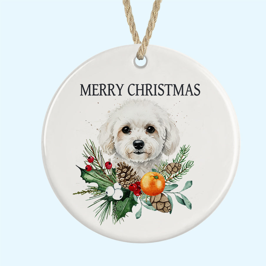 Merry Christmas Ceramic Christmas Tree Ornament