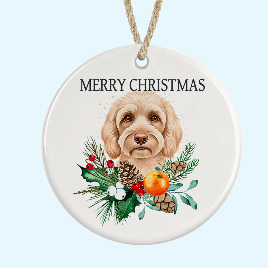 Merry Christmas Ceramic Christmas Tree Ornament