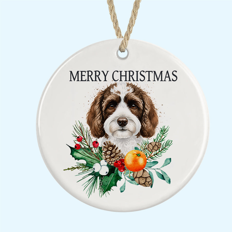Merry Christmas Ceramic Christmas Tree Ornament