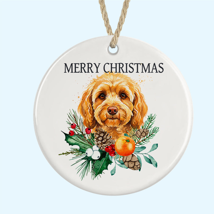 Merry Christmas Ceramic Christmas Tree Ornament