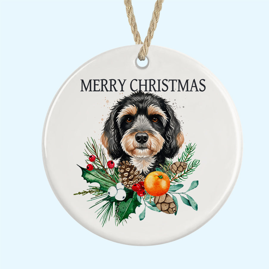 Merry Christmas Ceramic Christmas Tree Ornament