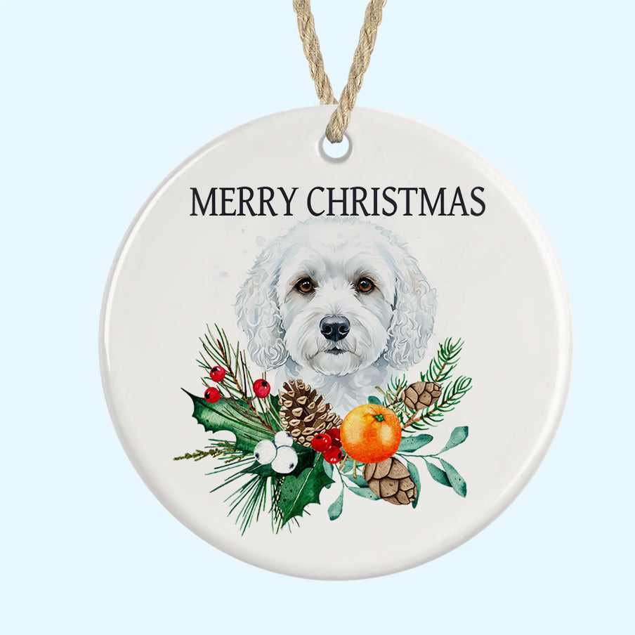 Merry Christmas Ceramic Christmas Tree Ornament