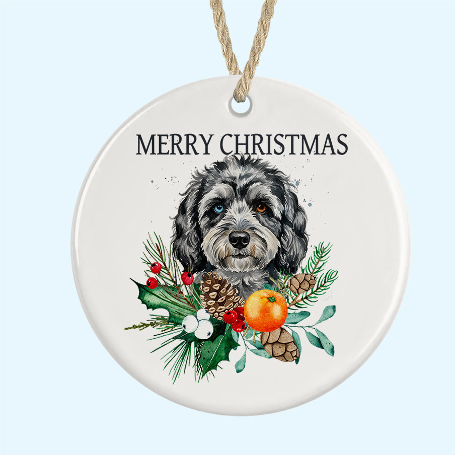 Merry Christmas Ceramic Christmas Tree Ornament
