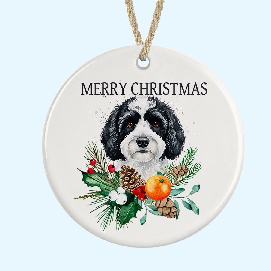 Merry Christmas Ceramic Christmas Tree Ornament