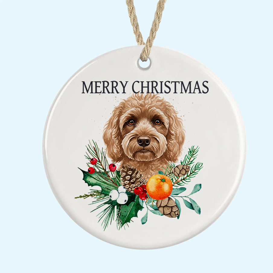 Merry Christmas Ceramic Christmas Tree Ornament