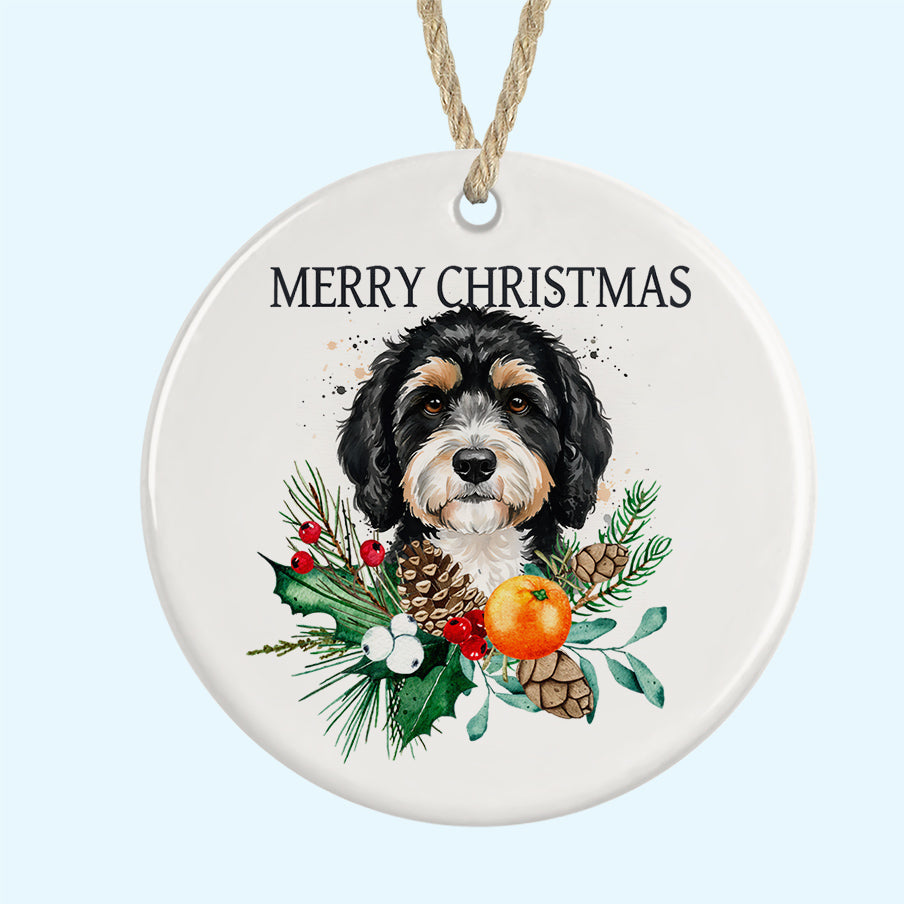 Merry Christmas Ceramic Christmas Tree Ornament