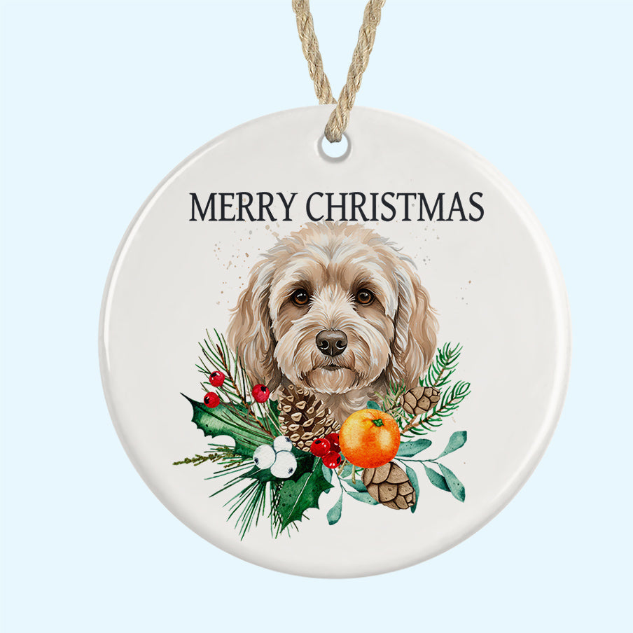 Merry Christmas Ceramic Christmas Tree Ornament