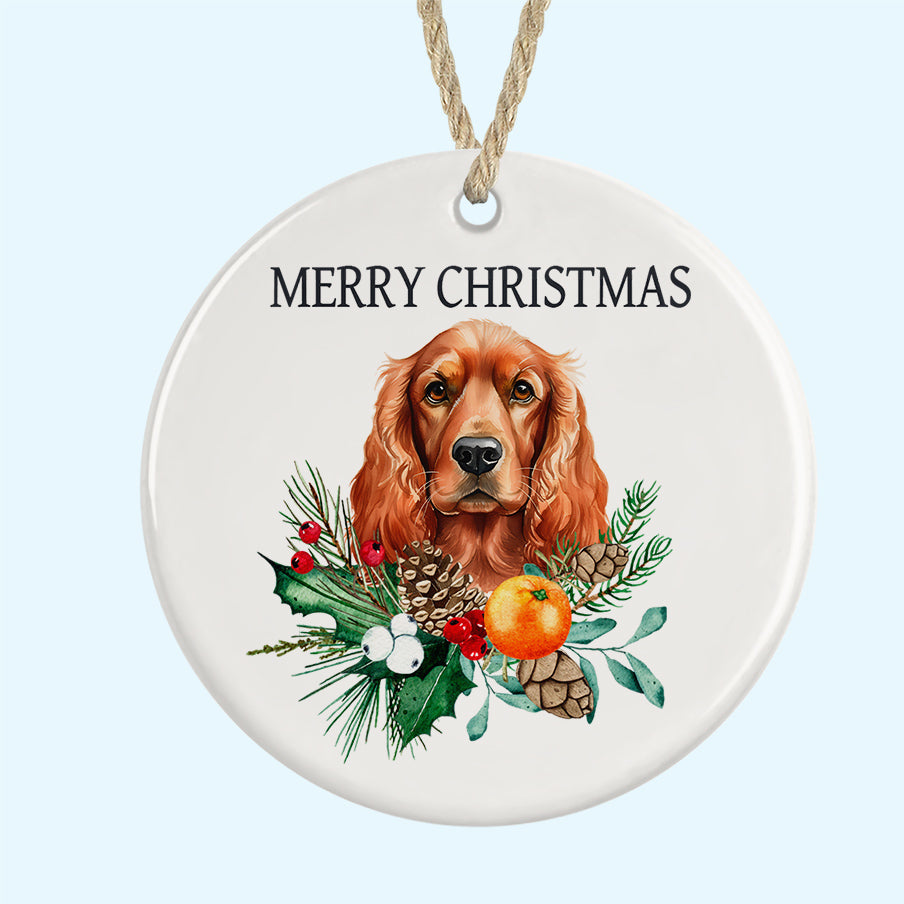 Merry Christmas Ceramic Christmas Tree Ornament