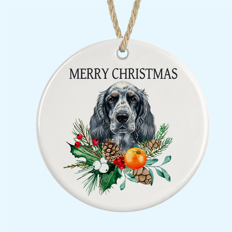 Merry Christmas Ceramic Christmas Tree Ornament