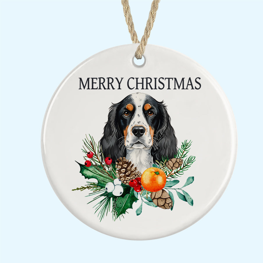 Merry Christmas Ceramic Christmas Tree Ornament