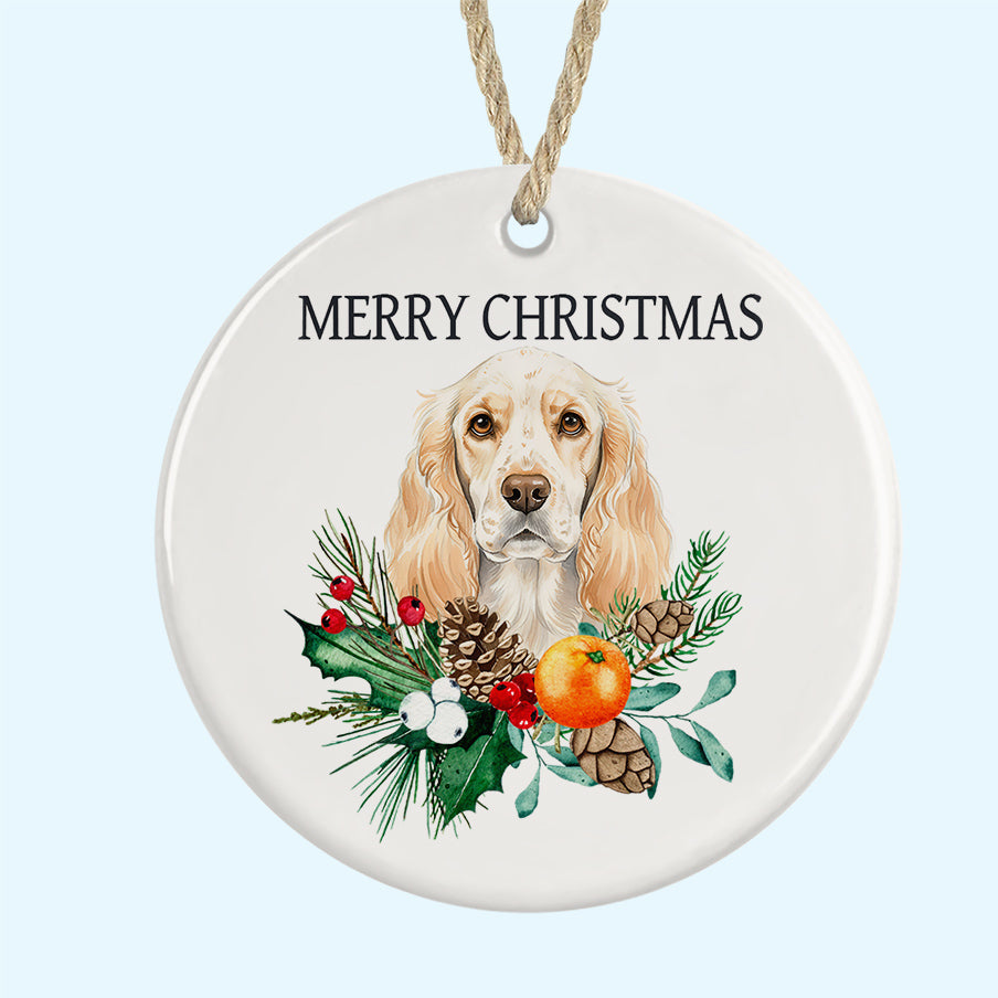 Merry Christmas Ceramic Christmas Tree Ornament