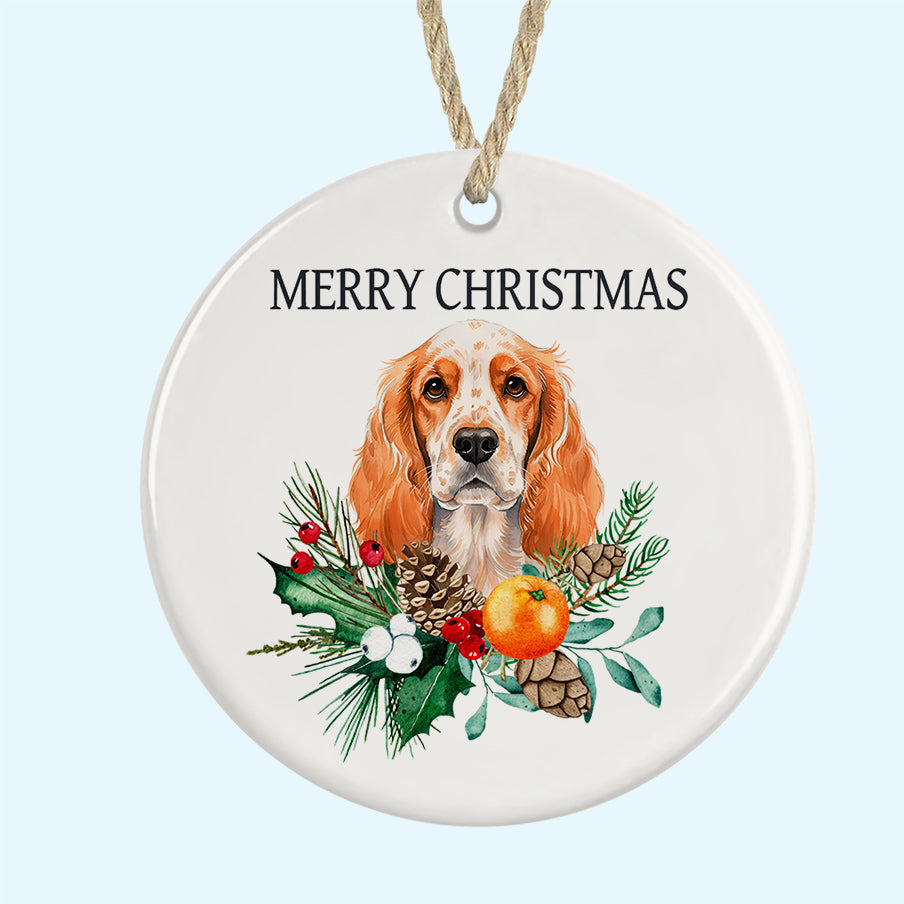 Merry Christmas Ceramic Christmas Tree Ornament