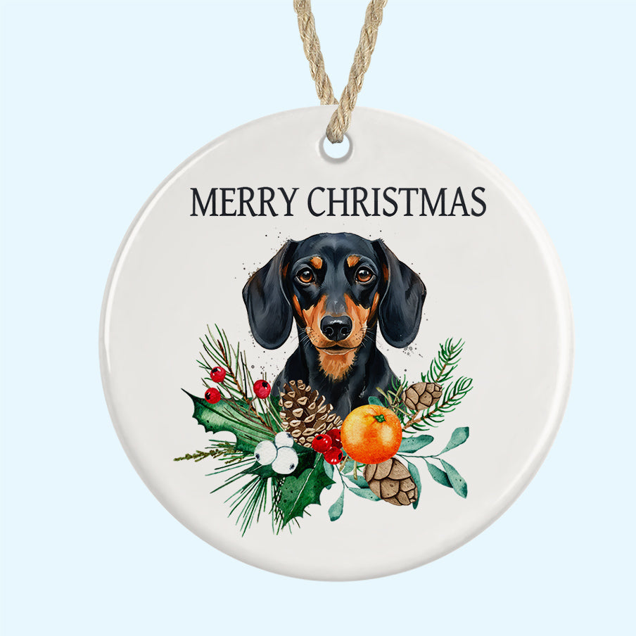 Merry Christmas Ceramic Christmas Tree Ornament